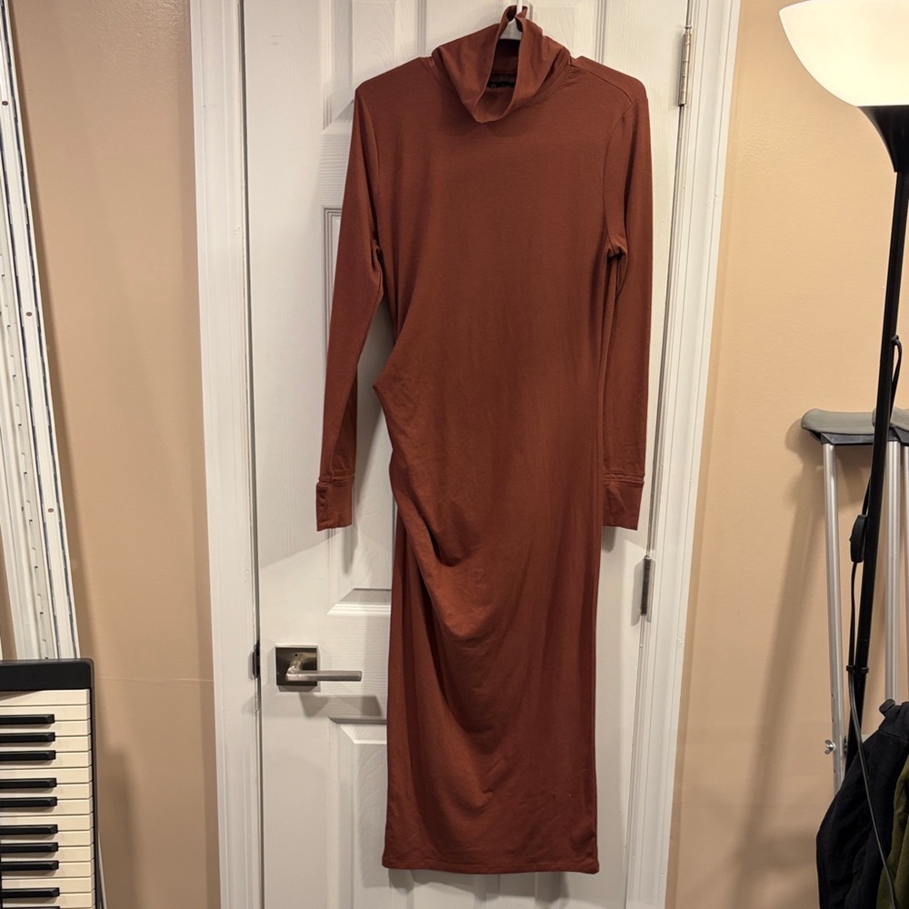 Athleta Rust Long Sleeve Dress